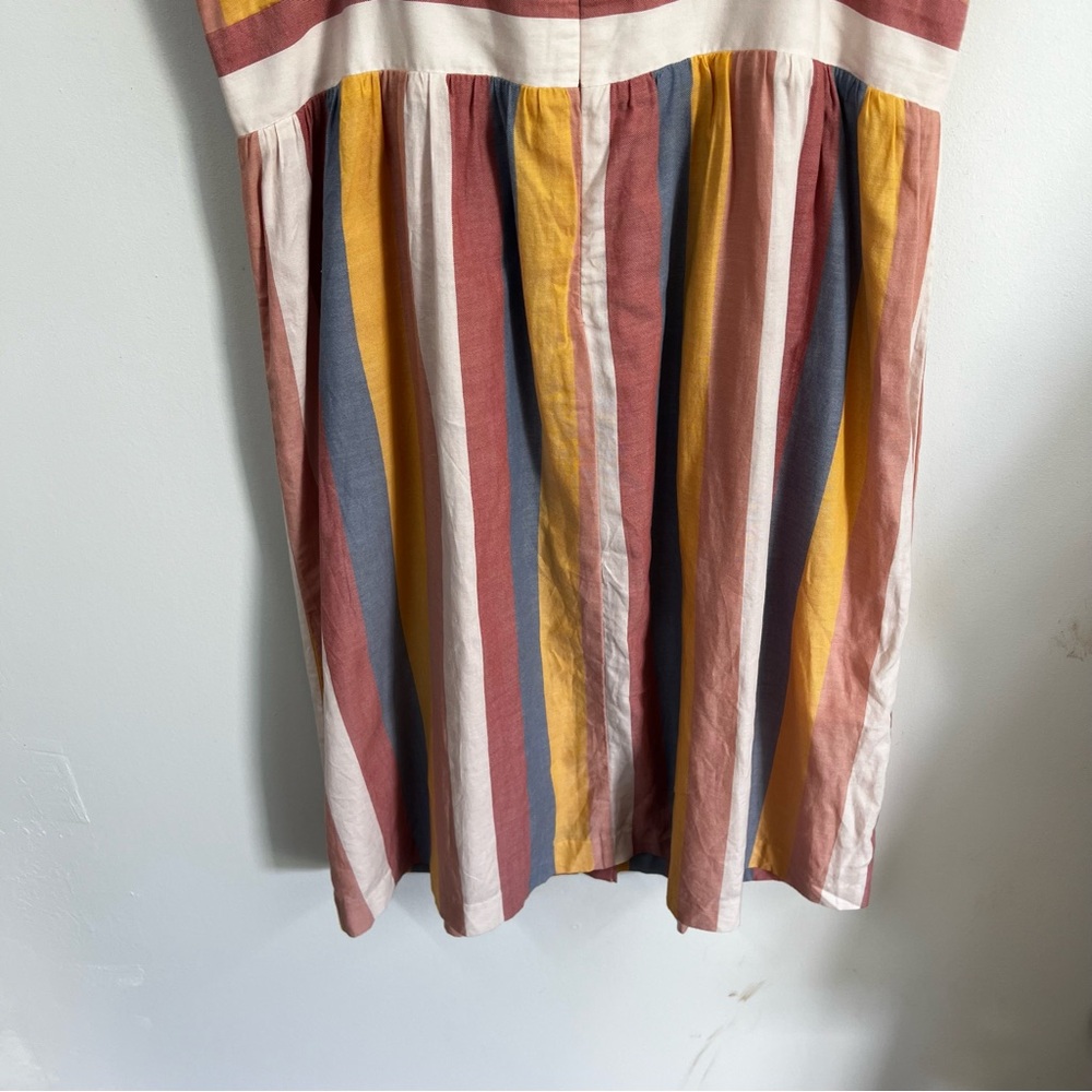 Madewell Sherbet Stripe Tie Front Cutout Dress - Picture 11 of 14
